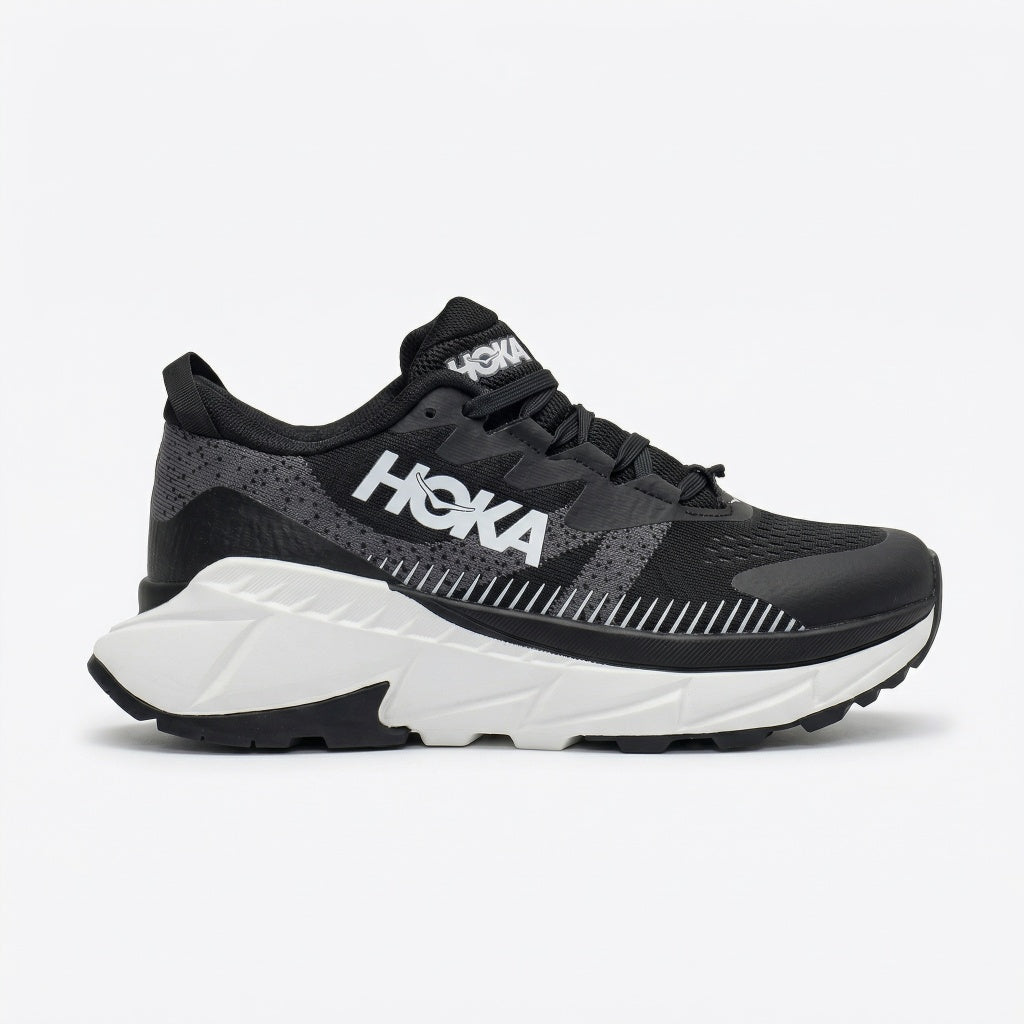 HOKA Black Running Shoes with White Cushion Sole (Sizes 41–45)