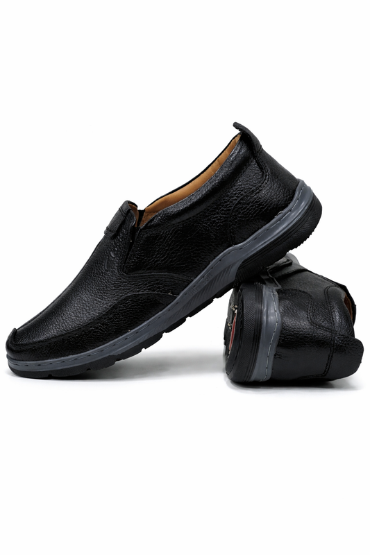 Cow Leather Formal Shoes (Design 2078) - Premium Comfort & Classic Style (Black)