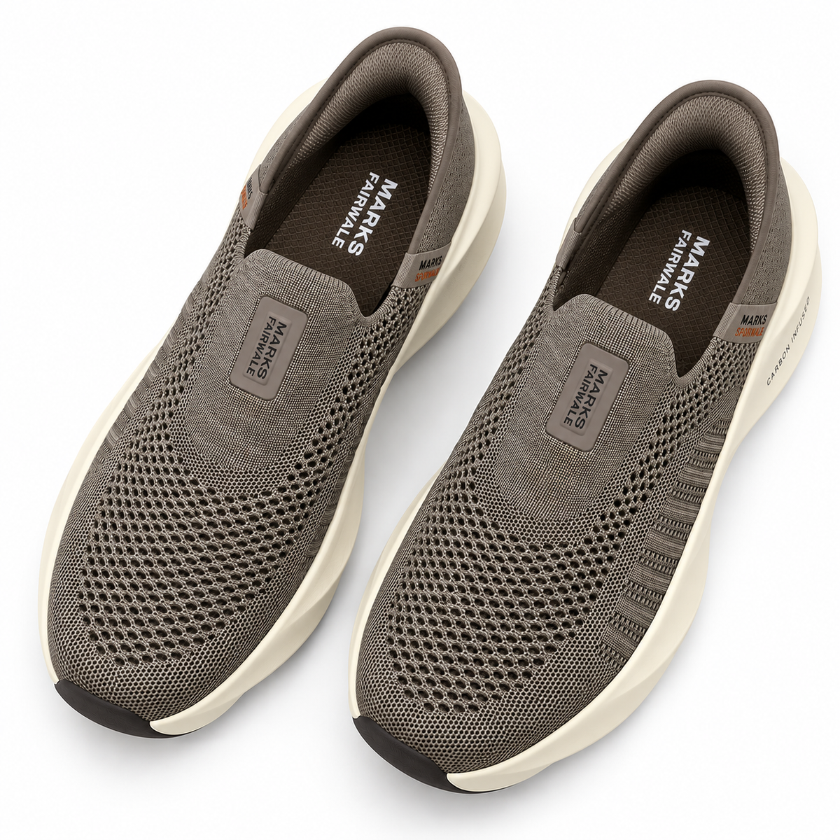 Marks Knit Slip-In Comfort Sneakers ( COFFEE BROWN )