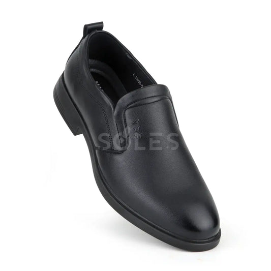 SOLES M-609 black leather formal slip-on shoes for men, image 2