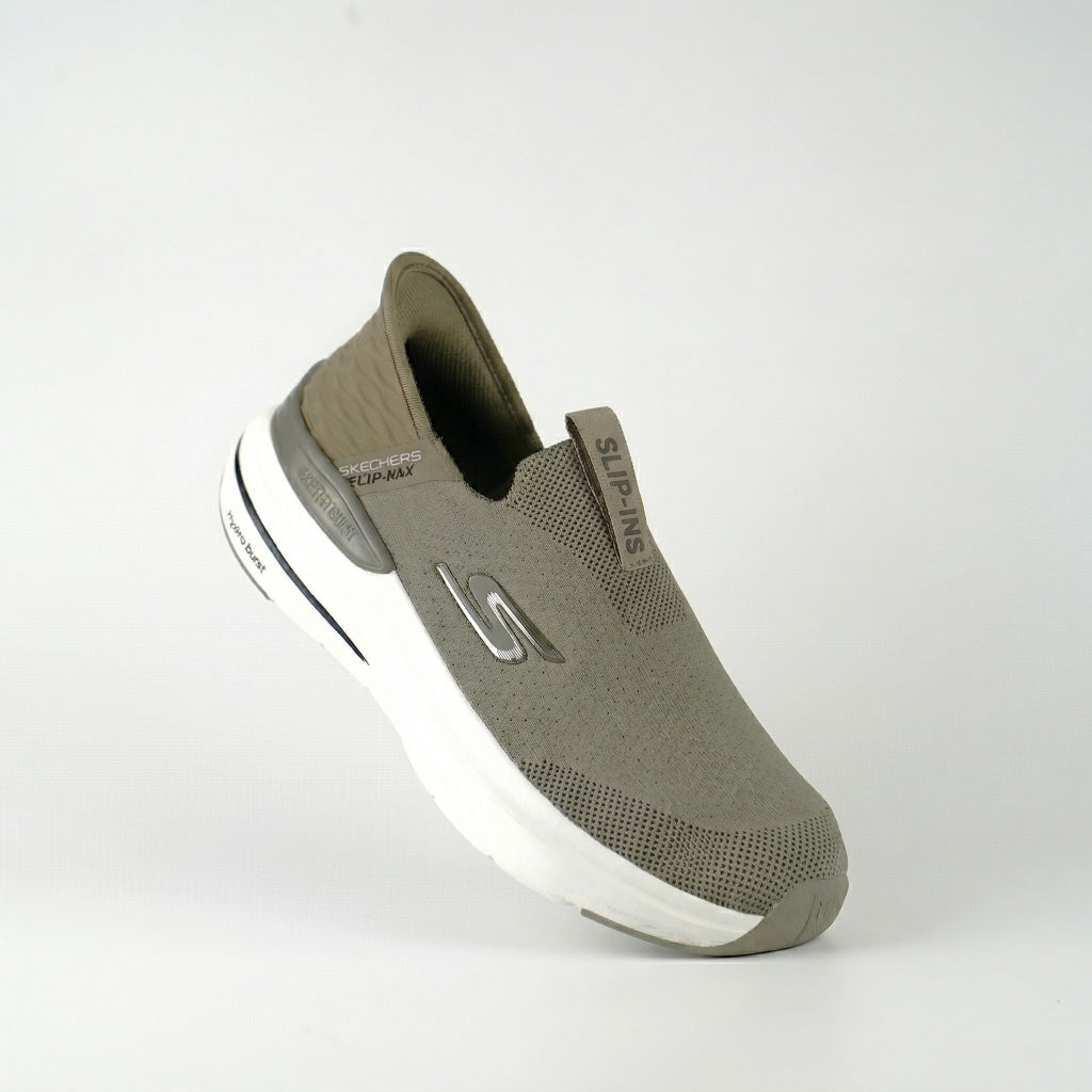 Skechers Performance Slip-Ins Premium Replica Shoes – Hands Free Comfort Sneakers (Khaki)