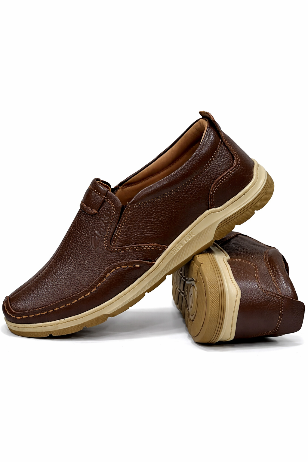 Cow Leather Formal Shoes (Design 2078) - Premium Comfort & Classic Style (Brown)