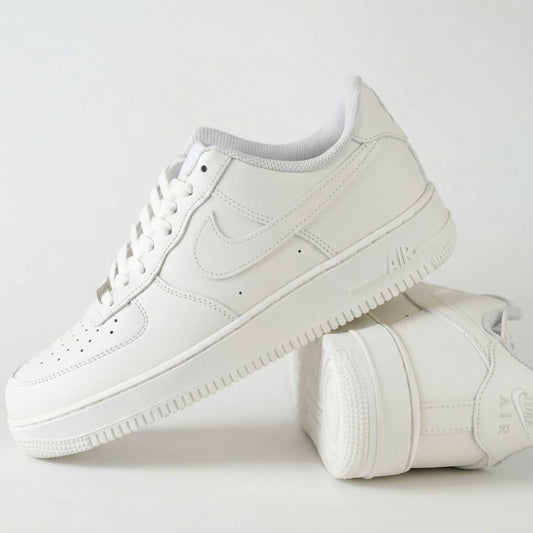 Air Force 1 Premium Shoes - All White Classic Sneakers