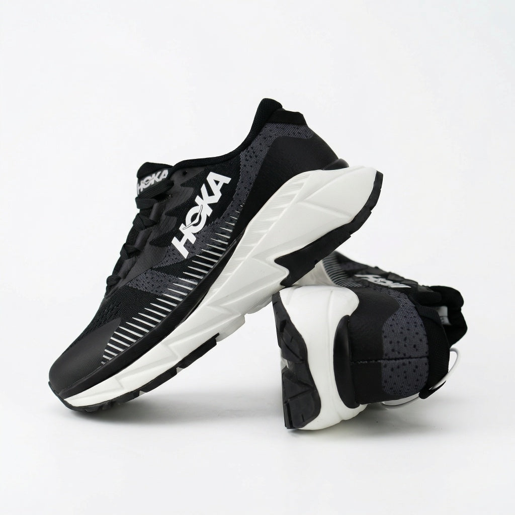 HOKA Black Running Shoes with White Cushion Sole (Sizes 41–45)