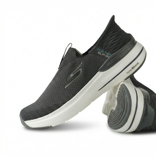 Performance Slip-Ins Premium Shoes – Hands Free Comfort Sneakers (Grey)