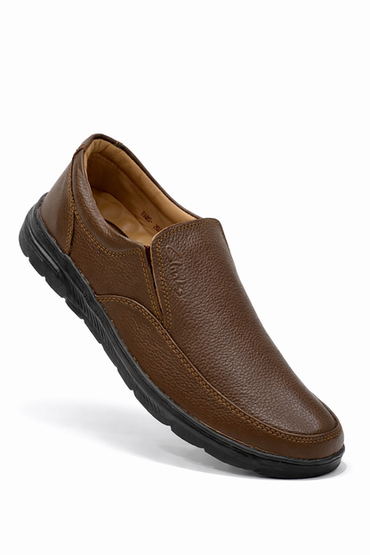 Ecco 2027 – 100% Cow Leather Premium Shoes (Brown)