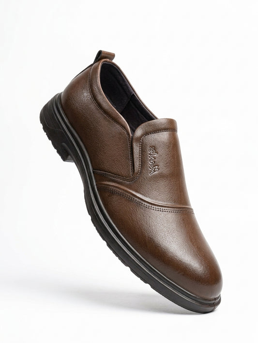 Premium Black Leather Slip-On Shoes for Men MU2