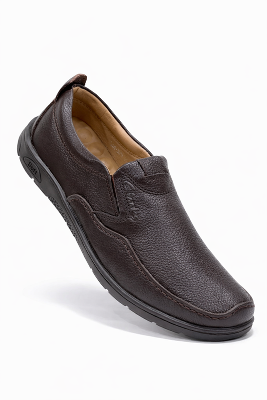 Ecco 2079 - Premium Cow Leather Slip-On Shoes (Brown)