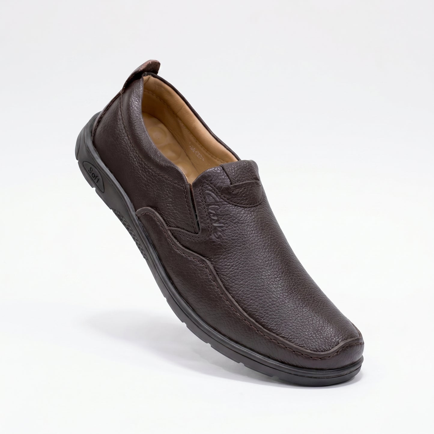 Ecco 2079 - Premium Cow Leather Slip-On Shoes (Brown)