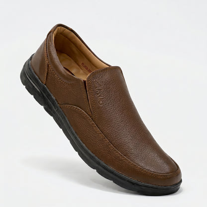 Ecco 2027 – 100% Cow Leather Premium Shoes (Brown)