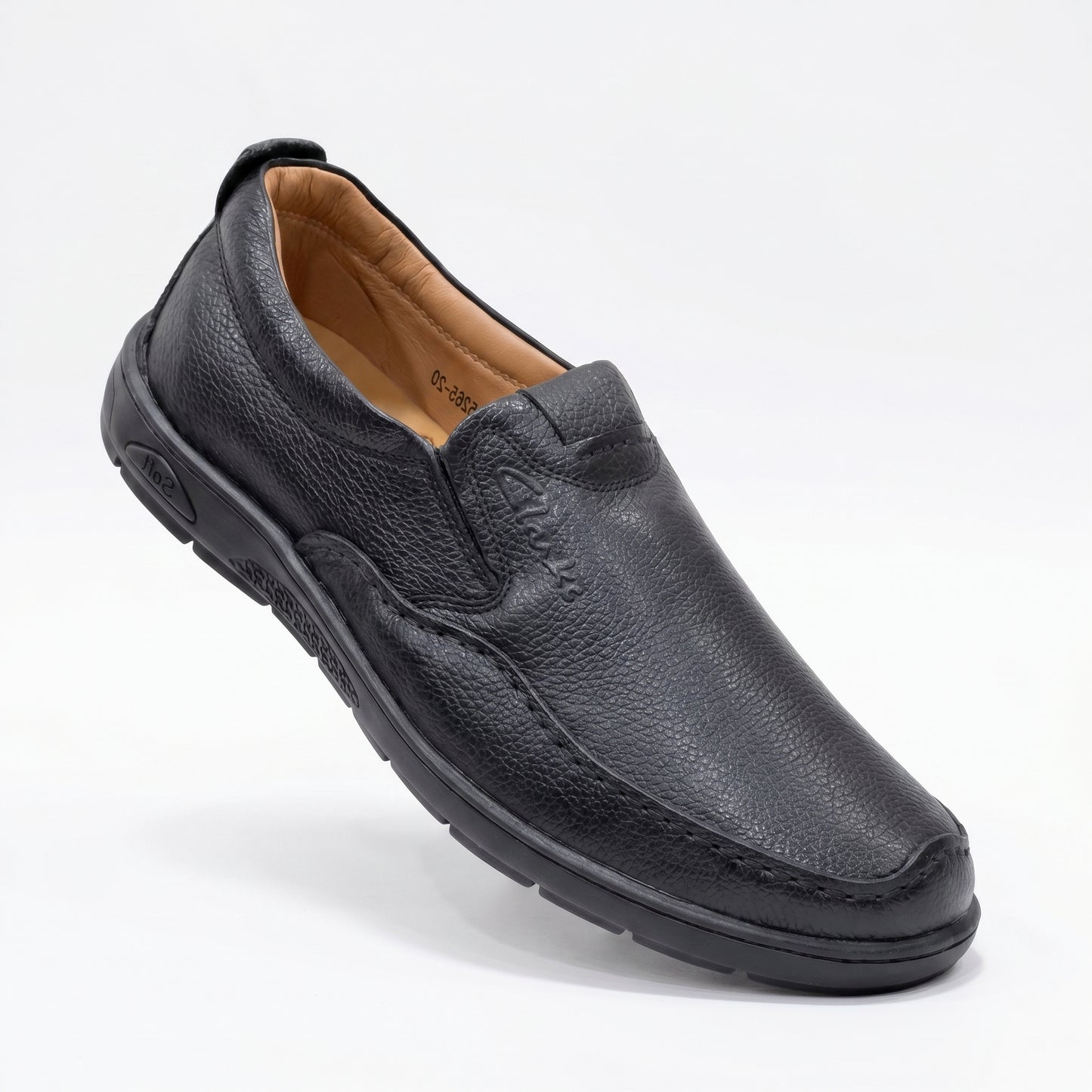 Ecco 2079 - Premium Cow Leather Slip-On Shoes (Black)