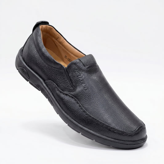 Ecco 2079 - Premium Cow Leather Slip-On Shoes (Black)