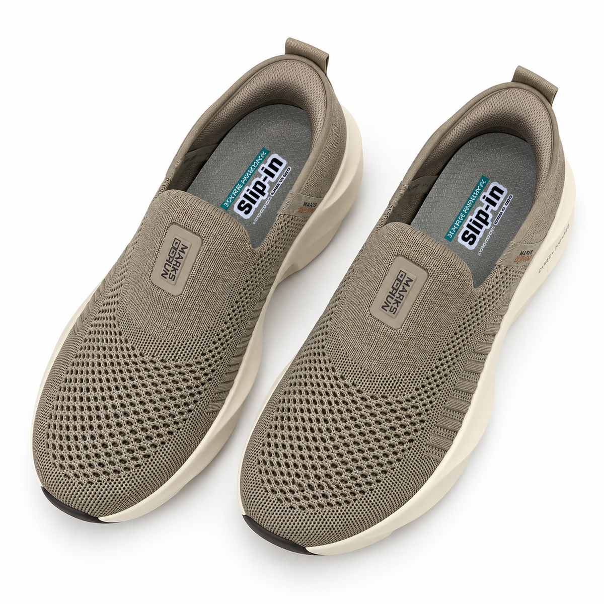 Marks Knit Slip-In Comfort Sneakers ( CAMEL )