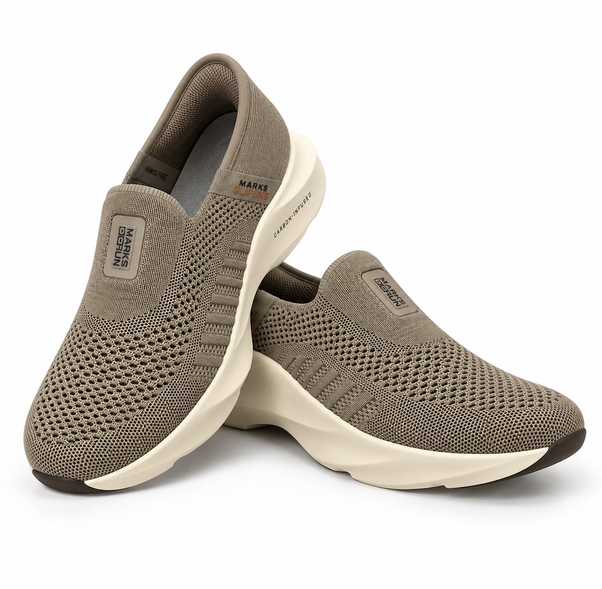 Marks Knit Slip-In Comfort Sneakers ( CAMEL )