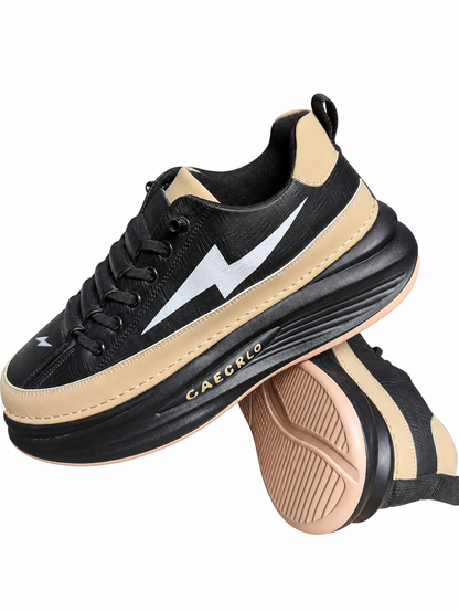 Gaegrlo Flash Unisex Premium Sneakers Camel&Black