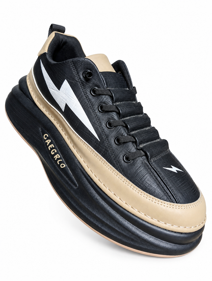 Gaegrlo Flash Unisex Premium Sneakers Camel&Black