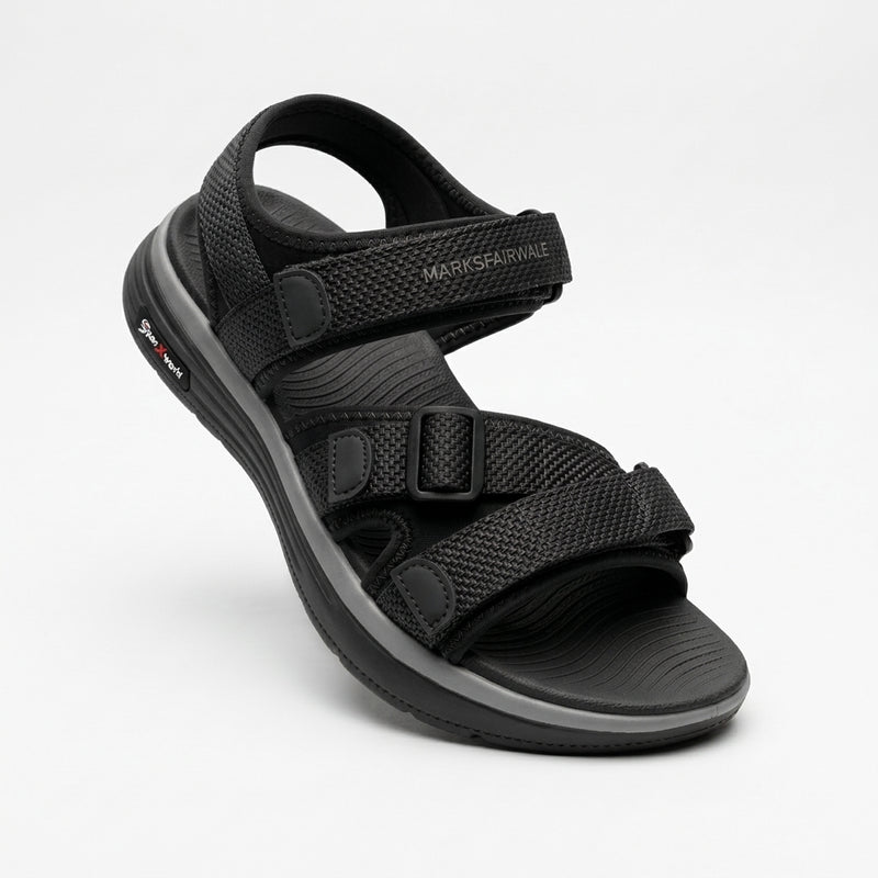 Men’s Premium Comfort Sandals ( Black ) – Stylish, Adjustable & Durable