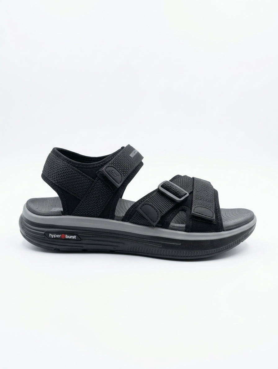 Men’s Premium Comfort Sandals ( Black ) – Stylish, Adjustable & Durable