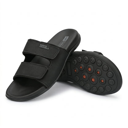 Men’s Premium Adjustable Comfort Sandals ( BLACK ) – MARKSFAIRWALE
