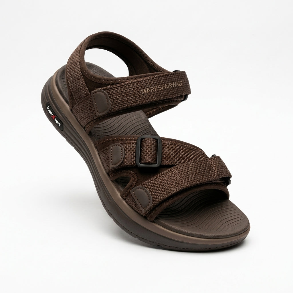 Men’s Premium Comfort Sandals ( Brown ) – Stylish, Adjustable & Durable