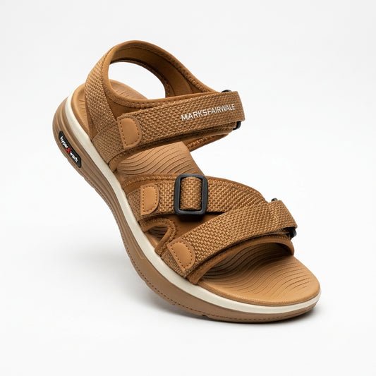 Men’s Premium Comfort Sandals ( Khaki ) – Stylish, Adjustable & Durable