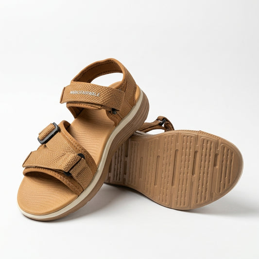 Men’s Premium Comfort Sandals ( Khaki ) – Stylish, Adjustable & Durable