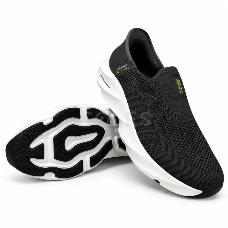 SOLES Marks knit slip-in comfort sneakers for men in dark grey, photo 1 of 4