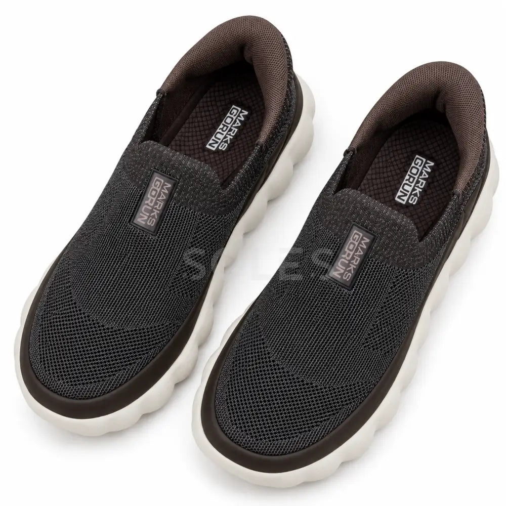 SOLES M-935 coffee men's breathable mesh slip-on walking shoe, photo 4 of 4