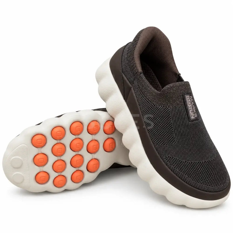 SOLES M-935 coffee men's breathable mesh slip-on walking shoe, photo 1 of 4