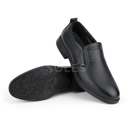 SOLES M-609 black leather formal slip-on shoes for men, image 3