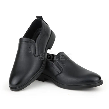 SOLES M-609 black leather formal slip-on shoes for men, image 1