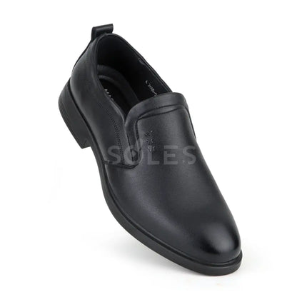 SOLES M-609 black leather formal slip-on shoes for men, image 2