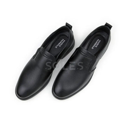 SOLES M-609 black leather formal slip-on shoes for men, image 4