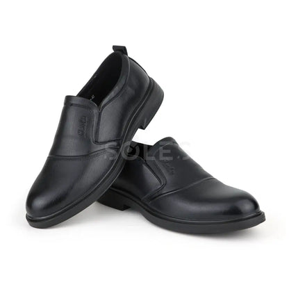 SOLES M-667 black leather slip-on shoes for men, image 1