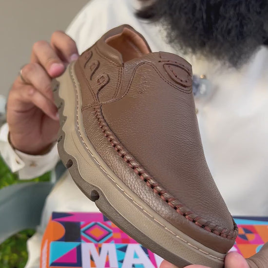 SOLES E-55 mustard tan leather casual slip-on shoes for men video